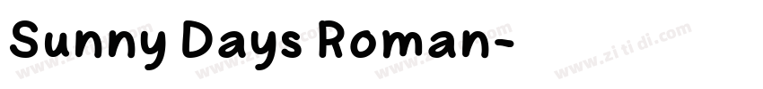 Sunny Days Roman字体转换